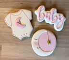 Sleepy Moon Baby Shower Cookies