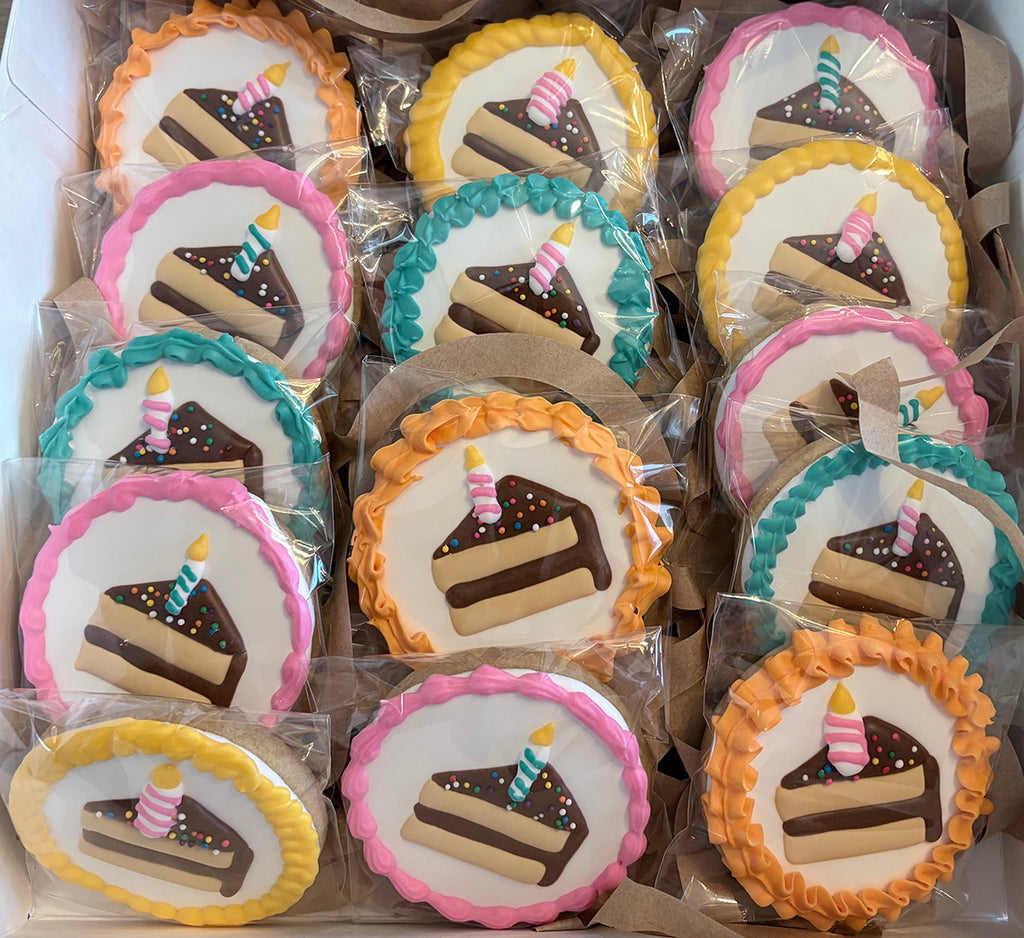 Piece of Cake Birthday Cookies