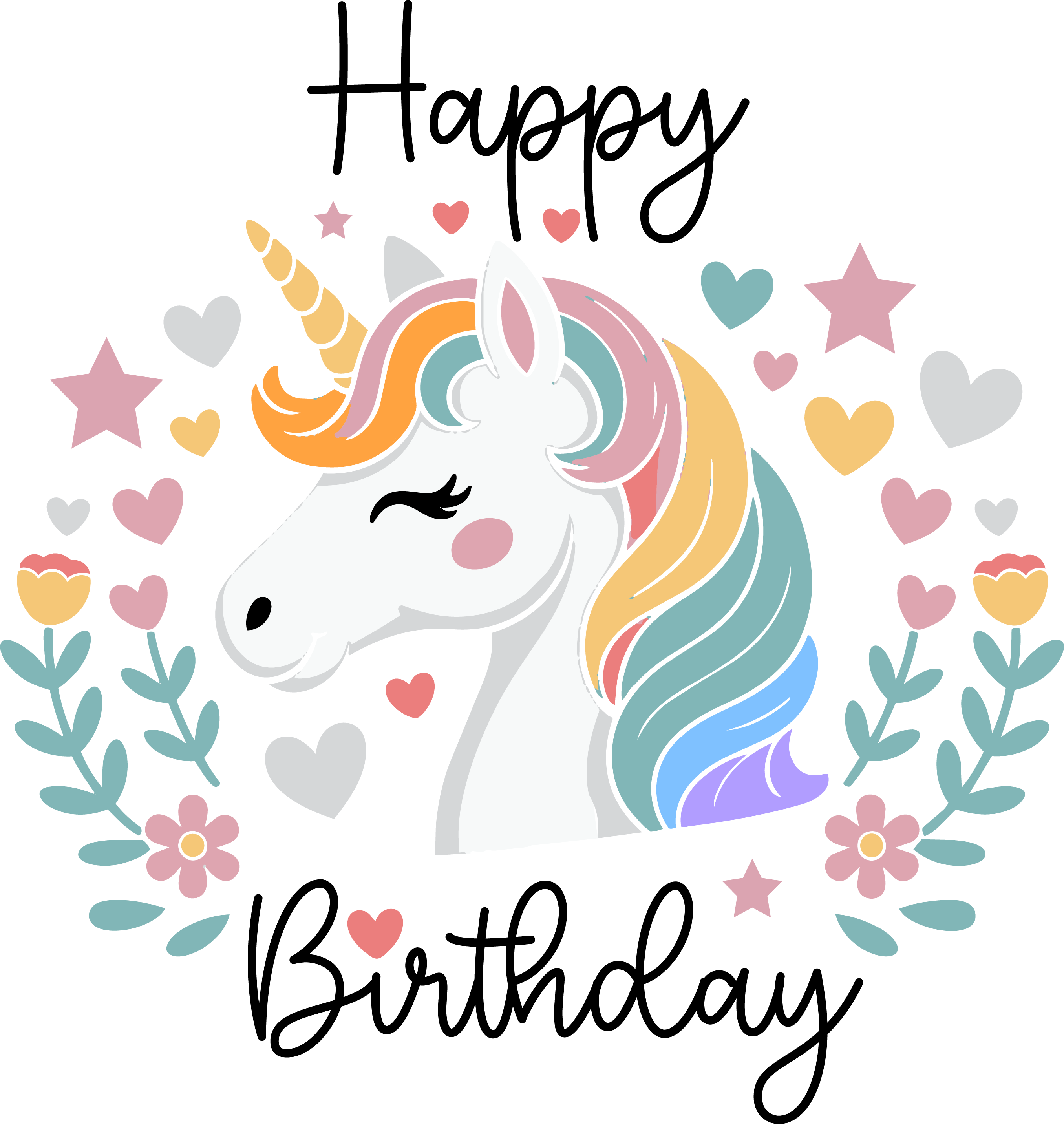 Unicorn Birthday Cookies